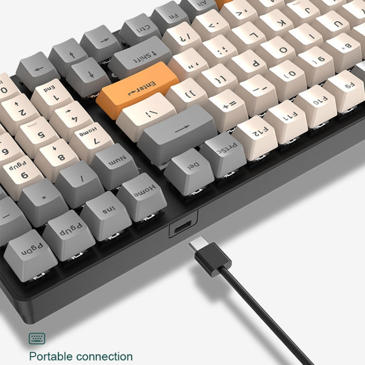 ZIYOU LANG  K3 100 Keys Game Glowing Wired Mechanical Keyboard, Cable Length: 1.5m, Style:, K3 Water Green Version Green Axis, K3  Water Green Version Red Axis, K3 Bee Version Red Axis, K3 Micro Light Hot Plug Version Red Axis                          ...