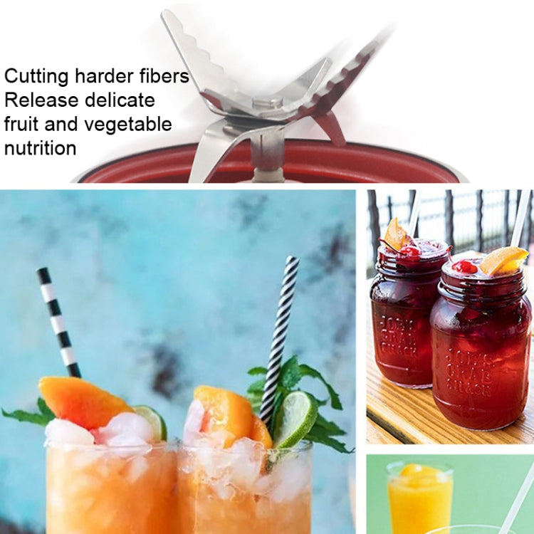 50 PCS CA-M239 Portable Fruit Juicer Blade Semi-Circle Straight 304 Stainless Steel Stirring Knife, Semi-Circle Straight