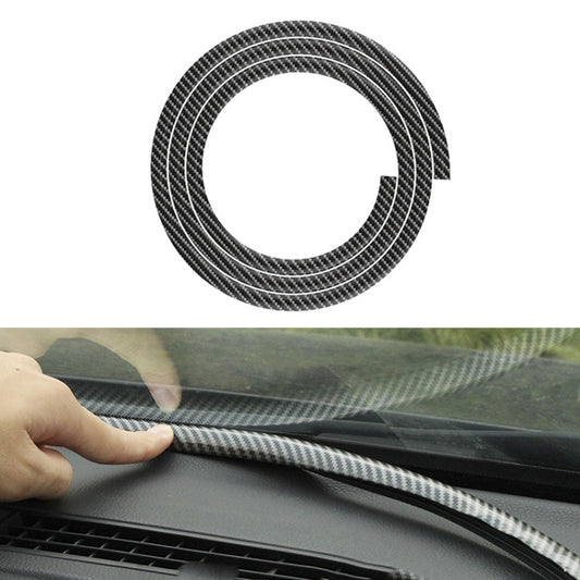 Car Elastomer Seal Rubber Strip Instrument Panel Leakproof Dustproof Soundproof Universal, N856 Carbon Fiber Pattern, 2pcs N856 No Fiber Pattern