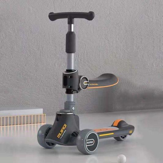 MIJIAQI 01 3 In 1 Multifunctional Foldable Children Scooter with Music and Lights, Spec:, White Seat, Gray Seat, Pink Seat, Blue Seat, White, Gray, Pink, Blue