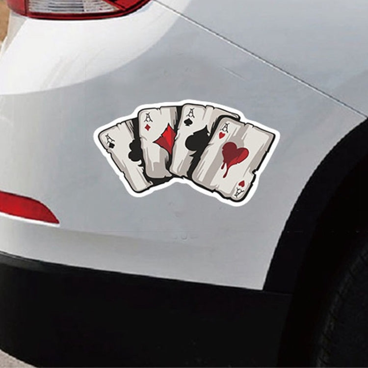 10 PCS Colourful Spray-painted Reflective Playing Card Sticker, Playing ...