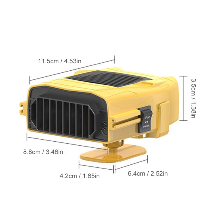 Chauffage 12V pour voiture Dégivrage Dégivrage, Chauffage noir, Chauffage jaune, Double usage noir, Double usage jaune
