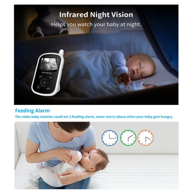 UU24 2.4 Inch Wireless Baby Monitor Camera Temperature Monitor 2 Way Audio VOX Lullaby, UU24 UK Plug, UU24 US Plug, UU24 EU Plug