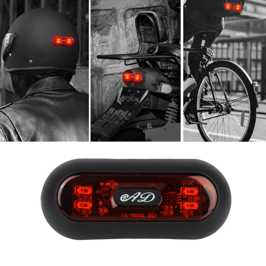 Luz de advertencia para casco de motocicleta, recargable por USB, resistente al agua, luz trasera, 4 cuentas, modelo B de 4 cuentas, 10 cuentas