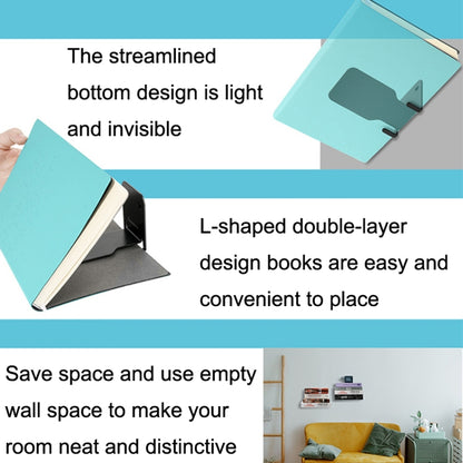 Hidden Stainless Steel Suspended Bookshelf Wall Support Frame Wall Mounted Bracket, Stainless Steel Shelf White