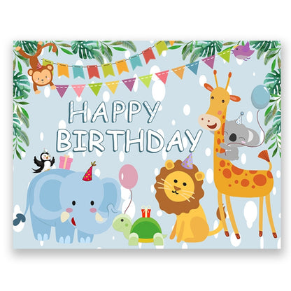 Décoration de fond de fête d'anniversaire en tissu, 90x70cm, 125x100cm