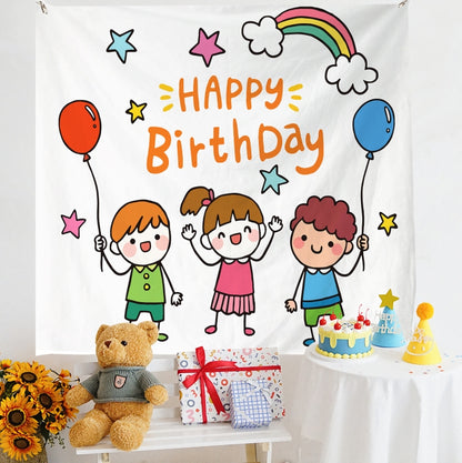 Birthday Layout Hanging Cloth Children Photo Wall Cloth, 150x180cm Velvet, 150x200cm Velvet, 150x230cm Velvet, 180x200cm Velvet