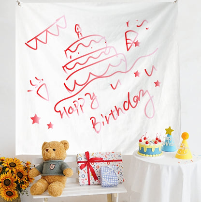 Birthday Layout Hanging Cloth Children Photo Wall Cloth, 150x180cm Velvet, 150x200cm Velvet, 150x230cm Velvet, 180x200cm Velvet