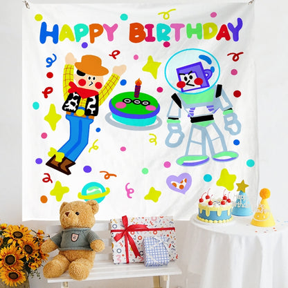 Birthday Layout Hanging Cloth Children Photo Wall Cloth, 150x180cm Velvet, 150x200cm Velvet, 150x230cm Velvet, 180x200cm Velvet