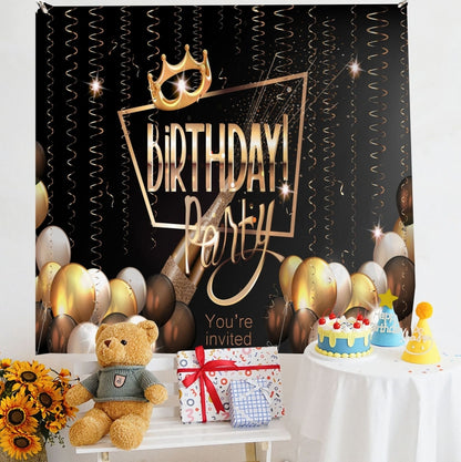 Birthday Layout Hanging Cloth Children Photo Wall Cloth, 180x230cm Velvet