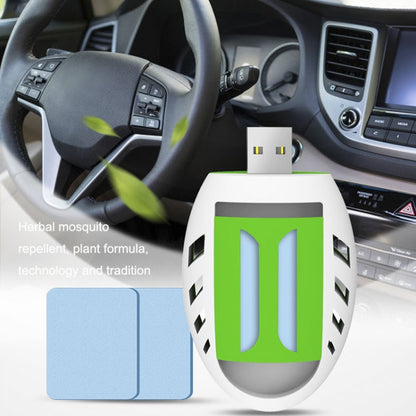 Y321 Répulsif anti-moustiques portatif USB pour la maison et la voiture, Anti-moustiques jaune + vert