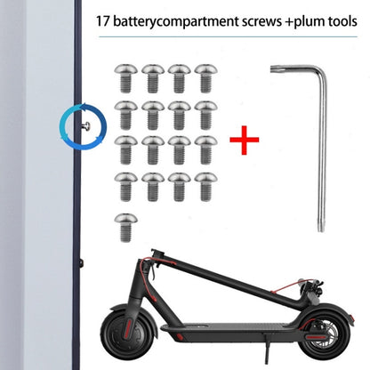 17 PCS/Set For Xiaomi Mijia M365 Pro Battery Compartment Base Plate Plum Screw, 17pcs/set Screws