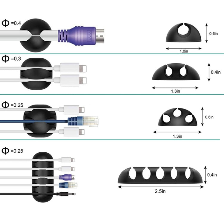 3-in-1 0,5-m-Set Kabelmanagement-Organizer-Set Kabelhülle mit Reißverschluss Kabelclip, 5-in-1, 3-in-1 0,5-m-Set, 4-teilige Reißverschluss-Kabelbinder, 3-in-1 5-m-Set