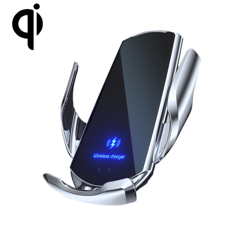 Q3 Infrared Induction Magnetic Car Wireless Charging Phone Bracket with Micro USB + 8 Pin + Type-C / USB-C Magnetic Connector