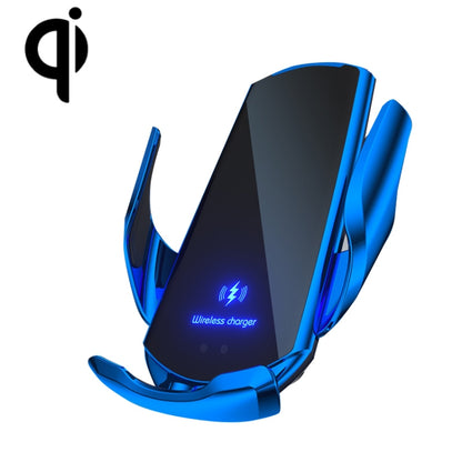 Q3 Infrared Induction Magnetic Car Wireless Charging Phone Bracket with Micro USB + 8 Pin + Type-C / USB-C Magnetic Connector
