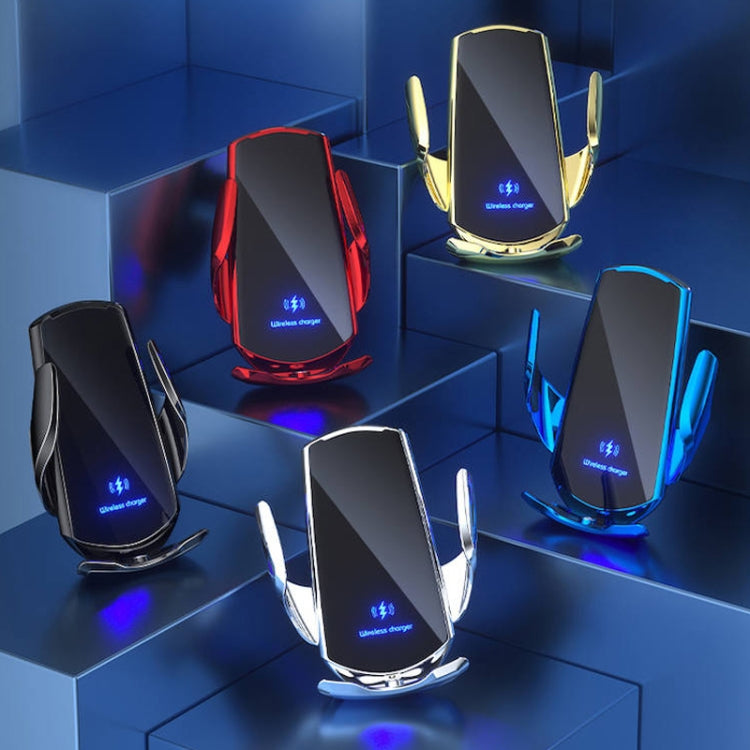 Q3 Infrared Induction Magnetic Car Wireless Charging Phone Bracket with Micro USB + 8 Pin + Type-C / USB-C Magnetic Connector