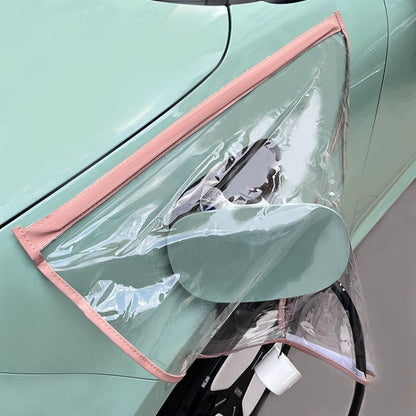 Electric Vehicle Charging Port Magnetic Transparent Rain Cover, Rain Cover Yellow, Rain Cover Blue, Rain Cover Pink, Rain Cover White, Rain Cover Black, Rain Cover Transparent Green
