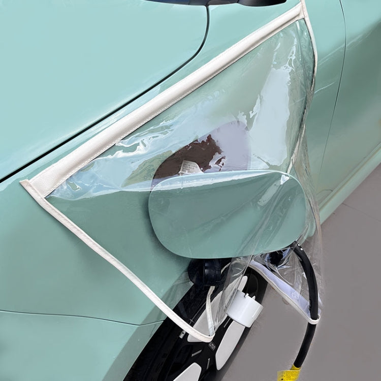 Electric Vehicle Charging Port Magnetic Transparent Rain Cover, Rain Cover Yellow, Rain Cover Blue, Rain Cover Pink, Rain Cover White, Rain Cover Black, Rain Cover Transparent Green