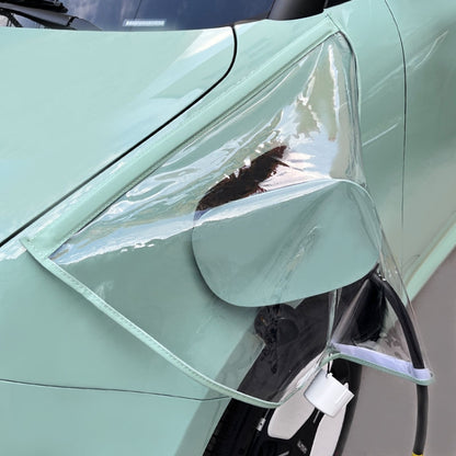 Electric Vehicle Charging Port Magnetic Transparent Rain Cover, Rain Cover Yellow, Rain Cover Blue, Rain Cover Pink, Rain Cover White, Rain Cover Black, Rain Cover Transparent Green