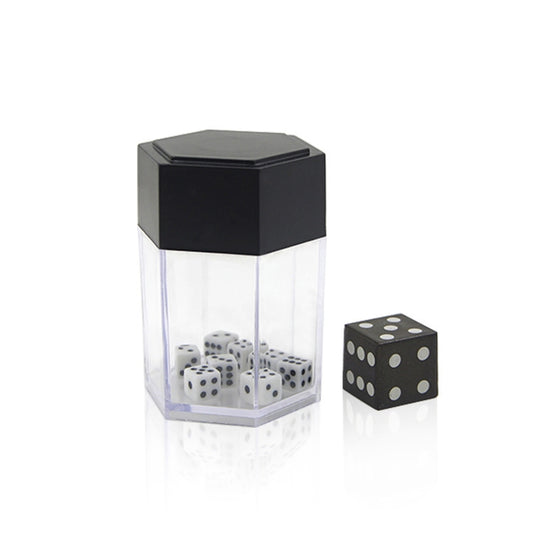 Dés Explosifs - Tours de Magie Faciles pour Enfants - Accessoire de Magie - Jouet Amusant et Original. Dés Explosifs Noir et Blanc.