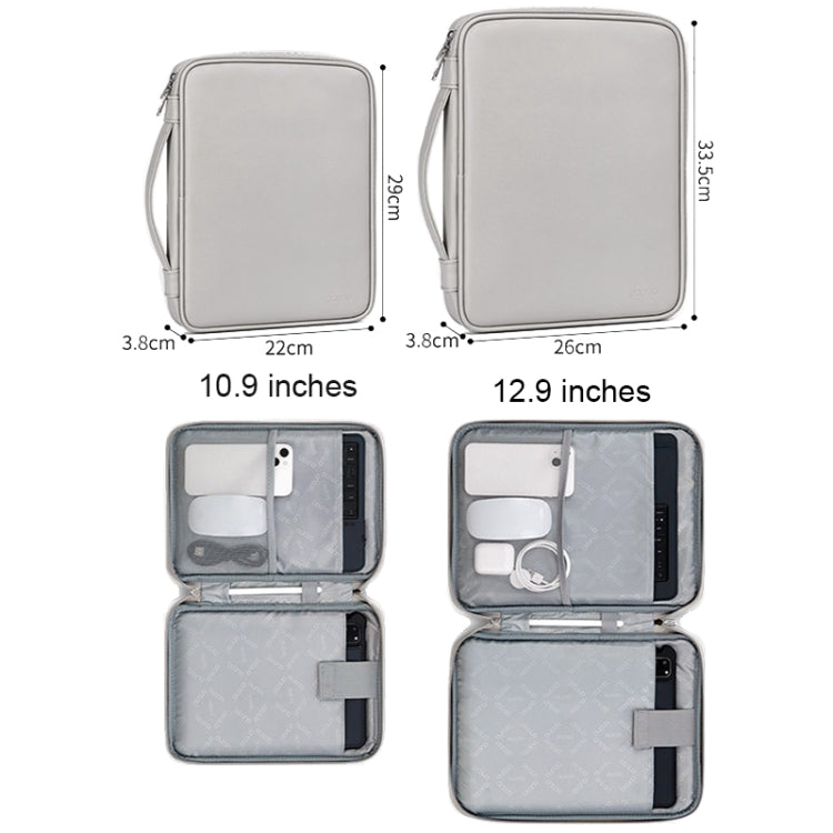 Baona BN-Q015 Leather Waterproof Shock Absorbing Handheld Tablet Bag, 10.9 inches, 12.9 inches