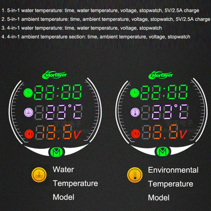 9-24V LED Night Vision Motorcycle Modification Instrument, Morfayer YL-M05 4 In 1 Water Temperature Model, Morfayer YL-M05 5 In 1 Water Temperature Model, Morfayer YL-M05 5 In 1 Environmental Temperature Model                                           ...