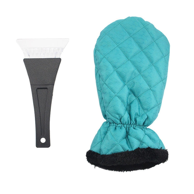 Thick Waterproof Snow Removal Shovel Car Warm Gloves, Black, Green, Blue