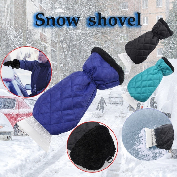 Thick Waterproof Snow Removal Shovel Car Warm Gloves, Black, Green, Blue