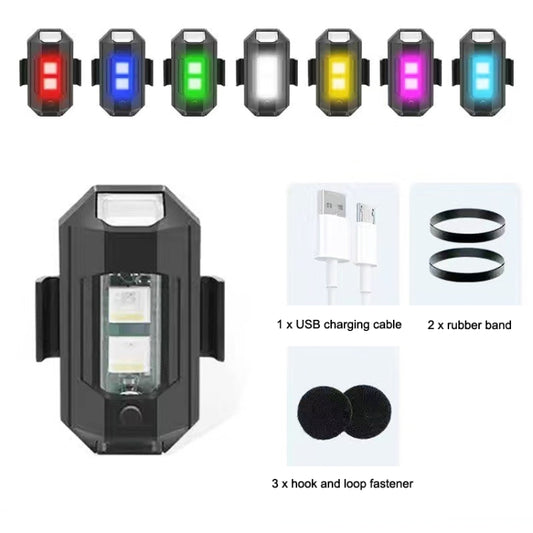M1 Motorcycle Bicycle Aircraft Explosion Lights Cruise Flashing Anti-Rear-End Collision Light