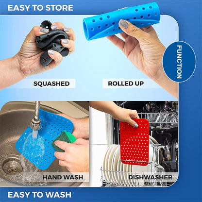 For NINJA DZ201 DZ401 Air Fryers 2pcs Silicone Pad Rectangular Liner