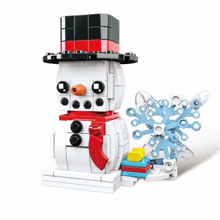 Jeu de construction de Noël à petites particules, 10089A Mamie Noël, 10089B Bonhomme de neige de Noël, 10089C Élan de Noël, 10089D Père Noël