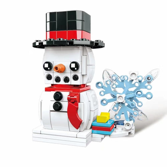 Jeu de construction de Noël à petites particules, 10089A Mamie Noël, 10089B Bonhomme de neige de Noël, 10089C Élan de Noël, 10089D Père Noël