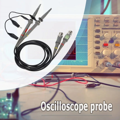 2pcs   P6100 Oscilloscope Probe DC-100MHz BNC Connectors Scope Clip Probe, P6100