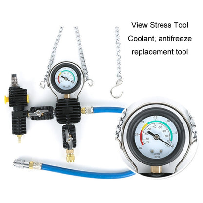 Automotive Water Tank Leak Test Pressure Gauge Coolant Replacement Filler, Water Tank Test