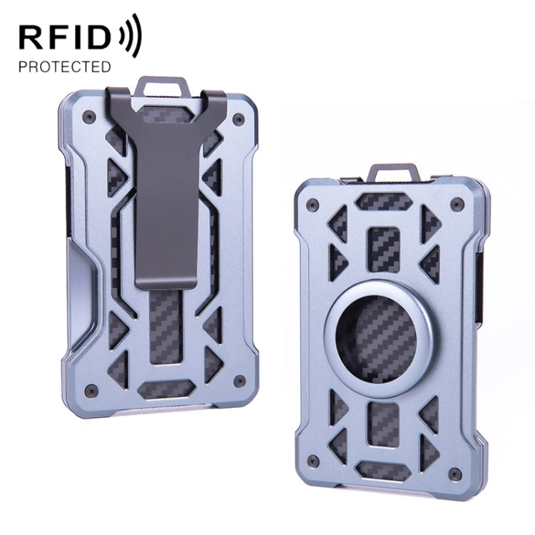 For AirTag Tracker Card Holder Metal Anti-Theft RFID Wallet, ak-4 A Blue, ak-4 A  Silver, ak-4 A  Gray, ak-4 B  Black, ak-4 B Silver, ak-4 B Blue, ak-4 B Gray, ak-4 A Black