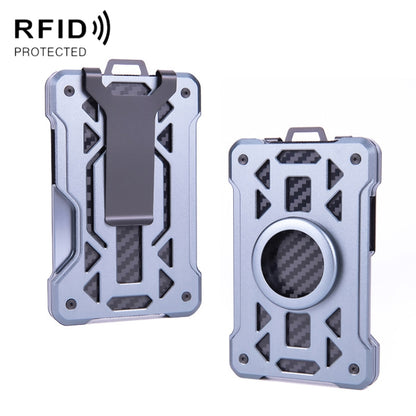 For AirTag Tracker Card Holder Metal Anti-Theft RFID Wallet, ak-4 A Blue, ak-4 A  Silver, ak-4 A  Gray, ak-4 B  Black, ak-4 B Silver, ak-4 B Blue, ak-4 B Gray, ak-4 A Black