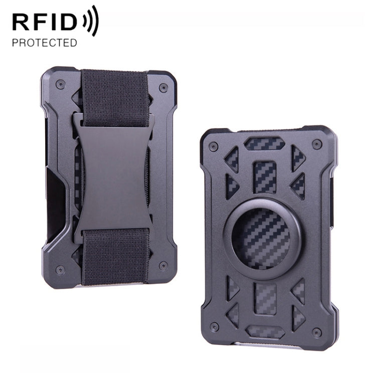 For AirTag Tracker Card Holder Metal Anti-Theft RFID Wallet, ak-4 A Blue, ak-4 A  Silver, ak-4 A  Gray, ak-4 B  Black, ak-4 B Silver, ak-4 B Blue, ak-4 B Gray, ak-4 A Black