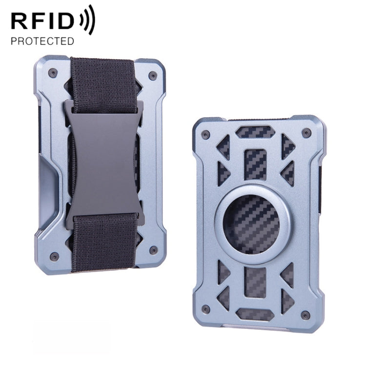 For AirTag Tracker Card Holder Metal Anti-Theft RFID Wallet, ak-4 A Blue, ak-4 A  Silver, ak-4 A  Gray, ak-4 B  Black, ak-4 B Silver, ak-4 B Blue, ak-4 B Gray, ak-4 A Black