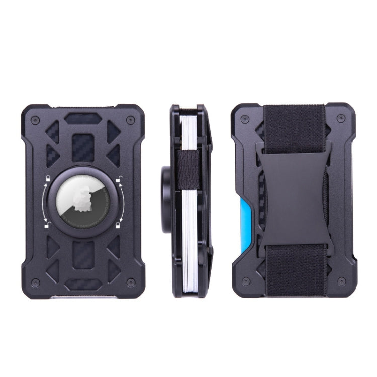 For AirTag Tracker Card Holder Metal Anti-Theft RFID Wallet, ak-4 A Blue, ak-4 A  Silver, ak-4 A  Gray, ak-4 B  Black, ak-4 B Silver, ak-4 B Blue, ak-4 B Gray, ak-4 A Black