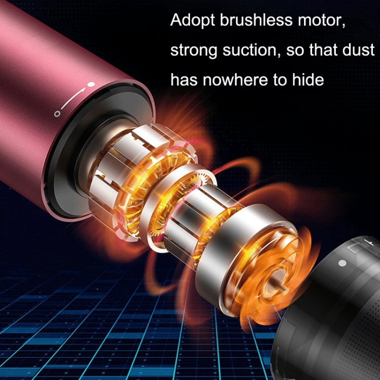 Pinjia P12 High Power Handheld Wireless Vehicles / Household Vacuum Cleaner, P12 Elegant Black, P12 Wine Red