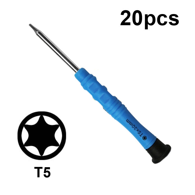 20 minidestornilladores antideslizantes para desmontaje de teléfonos móviles, herramientas de mantenimiento: Phillips 1.5, recto 1.5, Phillips 2.0, recto 2.0, Phillips 1.2, estrella 1.2, estrella 0.8, Y, T2, T3, T4, T5, T6