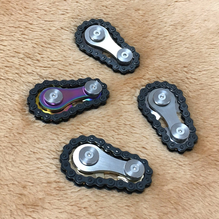 Chaîne noire Gyro du bout des doigts EDC en métal Roue dentée Pignon Volant, Plaqué or noir, Acier inoxydable noir, Plaqué canon noir, Noir coloré