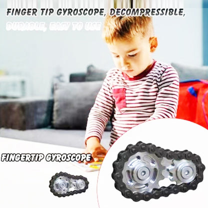 Chaîne noire Gyro du bout des doigts EDC en métal Roue dentée Pignon Volant, Plaqué or noir, Acier inoxydable noir, Plaqué canon noir, Noir coloré