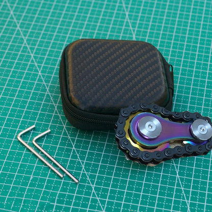 Chaîne noire Gyro du bout des doigts EDC en métal Roue dentée Pignon Volant, Plaqué or noir, Acier inoxydable noir, Plaqué canon noir, Noir coloré