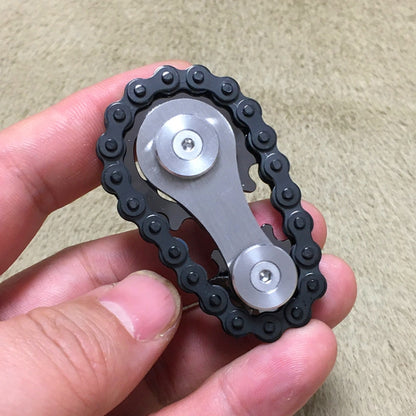 Black Chain Gyro Fingertip Gyro EDC Metal Toy Gear Sprocket Flywheel, Black Gold Plated, Black Full Stainless Steel, Black Gun Plated, Black Colorful