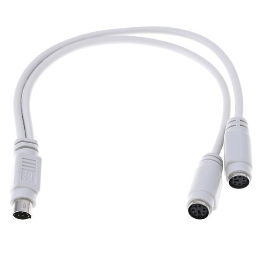 PS2 2pcs 1 to 2 Transfer Wiring Industrial Computer with Keyboard Mouse Interface, PS2 1 to 2 Mouse Interface