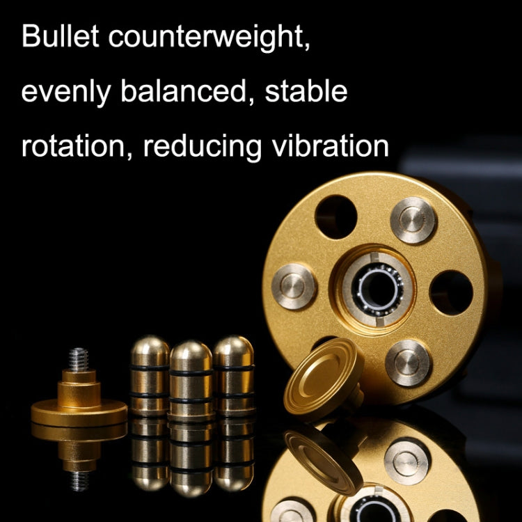 EDC toupie revolver amovible, jouet anti-stress en laiton pur, clip revolver (or), clip revolver (argent), clip revolver (noir)