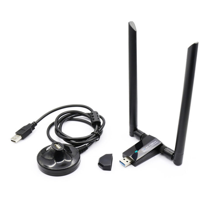 1200m Wireless Network Card 802.11AC USB3.0 Dual Frequency 2.4G/5.8G WiFi Receiver, 1200m USB3.0
