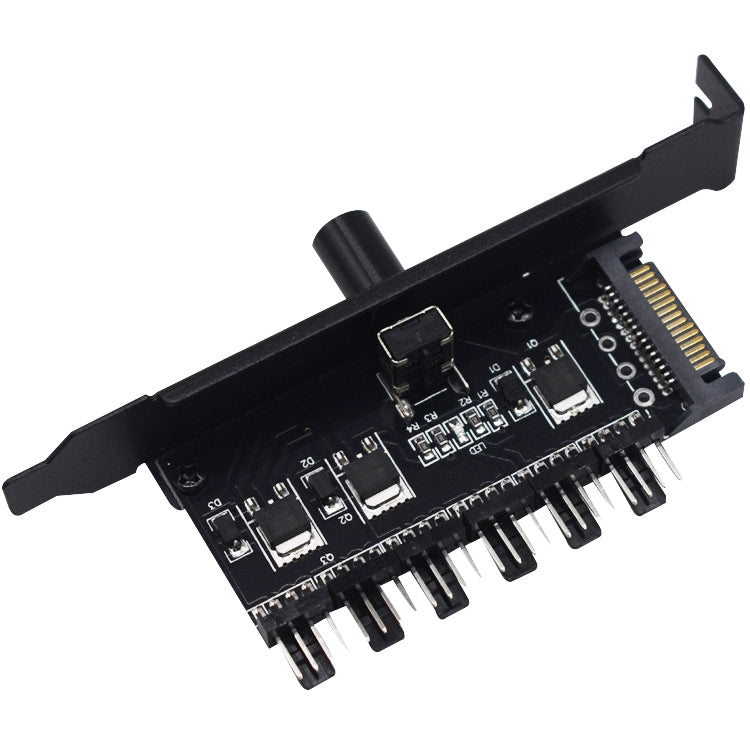 PIC Bit Case Cooling Fan Control Switch PWM 6 Way Computer Fan Speed Controller, PIC Bit Case SATA, PIC Bit Case Big 4Pin