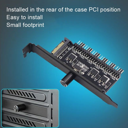 PIC Bit Case Cooling Fan Control Switch PWM 6 Way Computer Fan Speed Controller, PIC Bit Case SATA, PIC Bit Case Big 4Pin